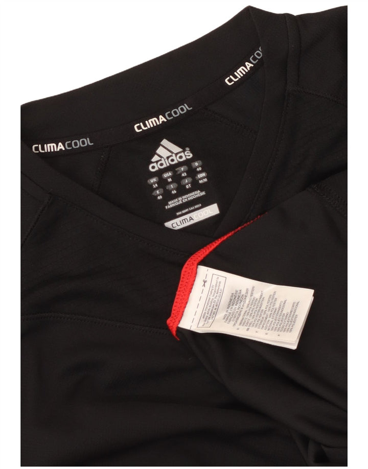 Женская футболка Adidas Supernova Top UK 14, средний черный, цветной блок
