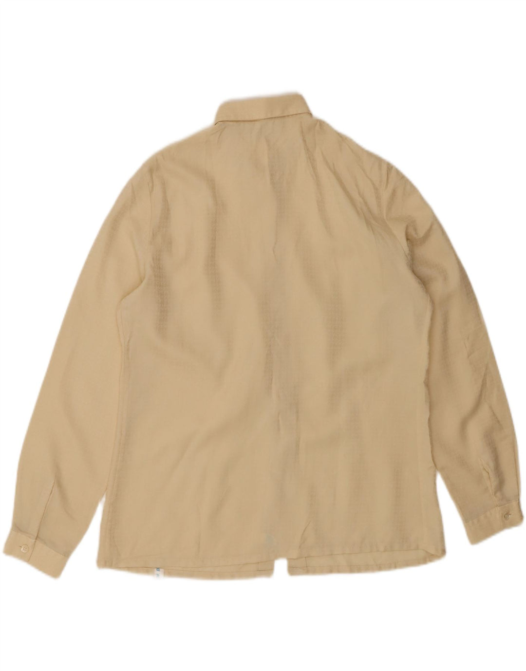 VINTAGE Womens Shirt Blouse UK 16 Large Beige Vintage Vintage and Second-Hand Vintage from Messina Hembry 