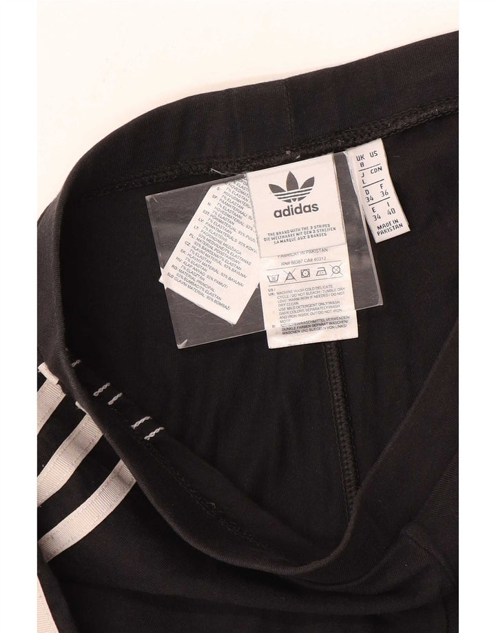Женские леггинсы Adidas UK 8, маленькие черные хлопковые