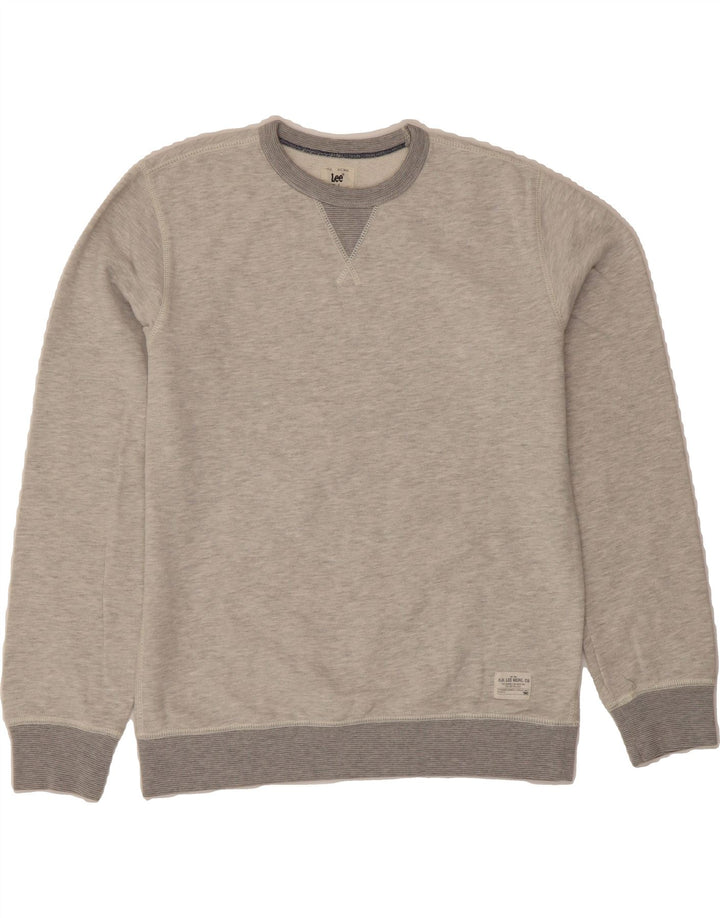 LEE Mens Sweatshirt Jumper Small Grey Flecked Cotton Vintage Lee and Second-Hand Lee from Messina Hembry 