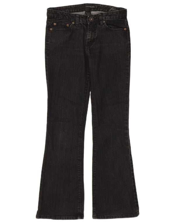 Женские расклешенные джинсы CALVIN KLEIN US 2 XS W26 L28, черный хлопок