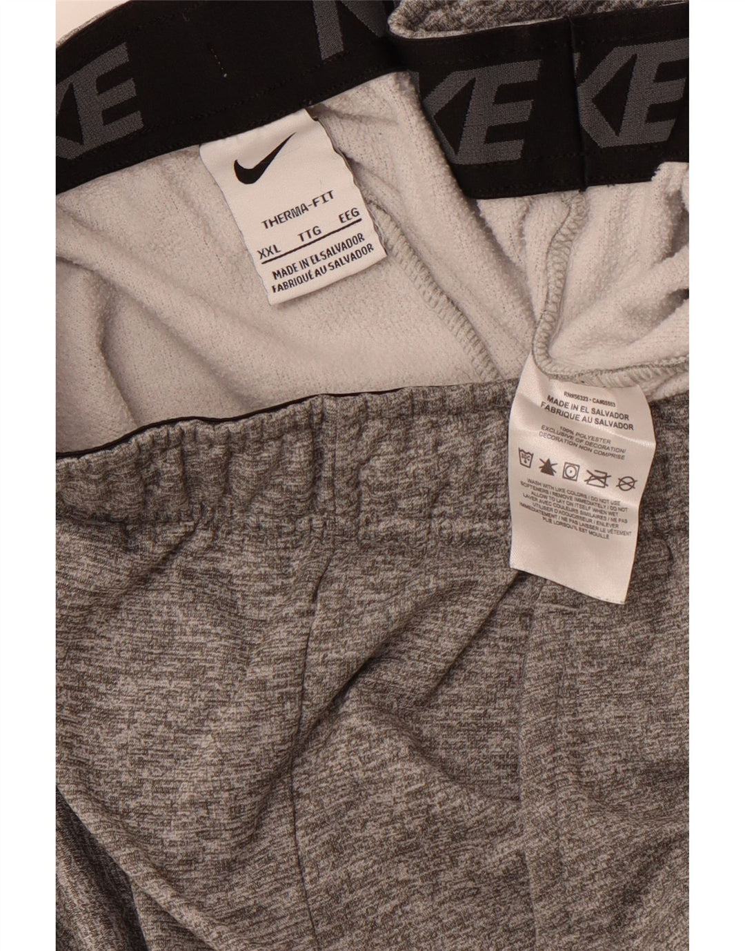 Мужские спортивные брюки с рисунком NIKE Therma-Fit, джоггеры, 2XL, серые в крапинку