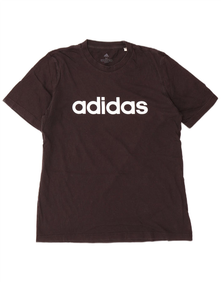 Мужская футболка ADIDAS с графическим рисунком, средний черный хлопок