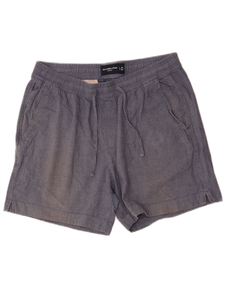 Женские шорты чинос Abercrombie & Fitch Medium W32 Темно-синие с узором «гусиные лапки»
