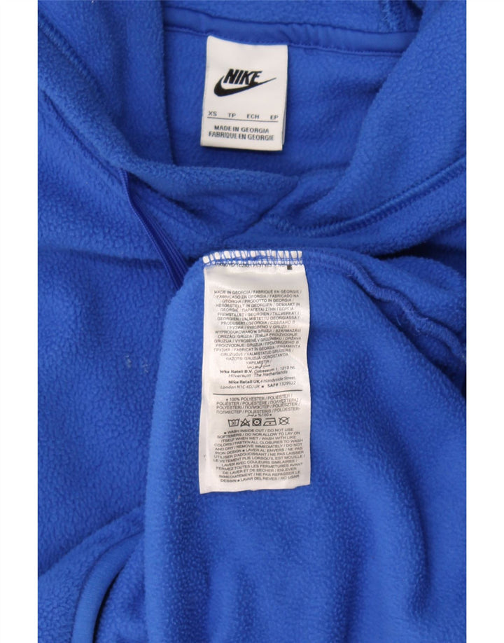 Мужской флисовый джемпер с капюшоном Nike XS, синий полиэстер