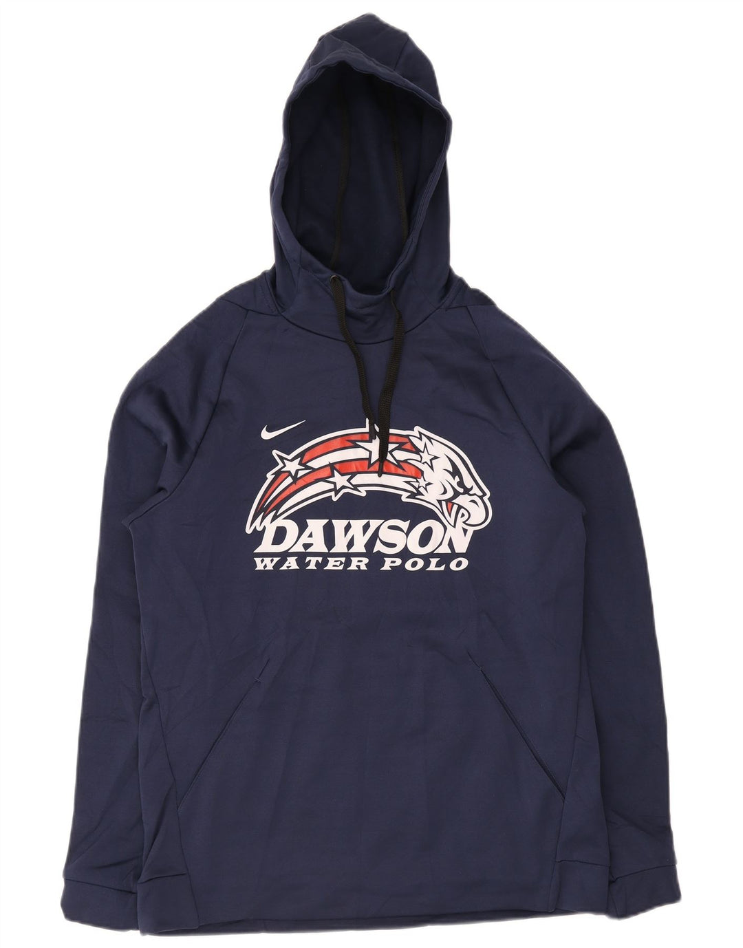 Мужской джемпер с капюшоном с рисунком Nike Dawson, большой размер, темно-синий, полиэстер
