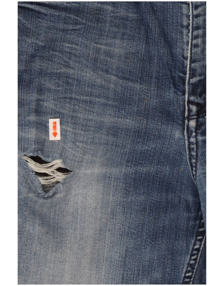 Женские потертые джинсы Calvin Klein Bootcut W33 L29, синий хлопок
