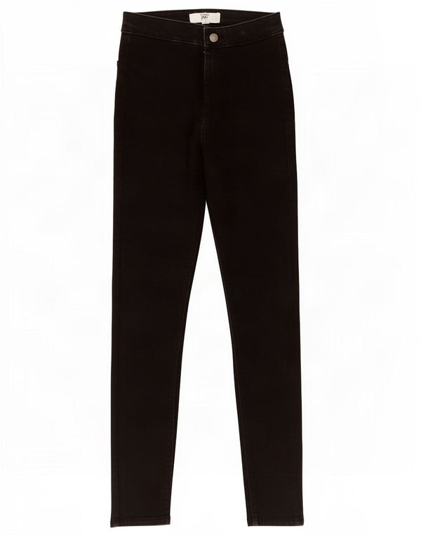 Женские укороченные джинсы скинни Topshop Joni W25 L26, черный хлопок