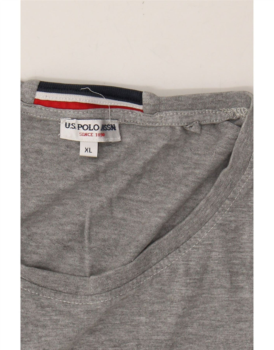 U.S. POLO ASSN. Mens T-Shirt Top XL Grey Vintage U.S. Polo Assn. and Second-Hand U.S. Polo Assn. from Messina Hembry 