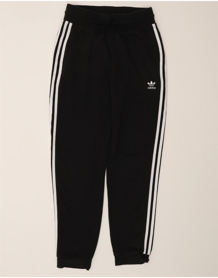 Женские спортивные брюки ADIDAS Joggers UK 10, маленькие черные хлопковые брюки
