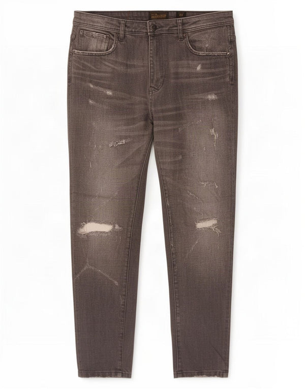 Мужские потертые джинсы скинни Zara EU 42, большие W32 L28, серый хлопок