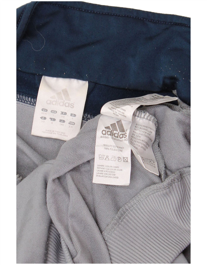 Мужская спортивная куртка Adidas UK 44/46, большой серый полиэстер с цветными блоками