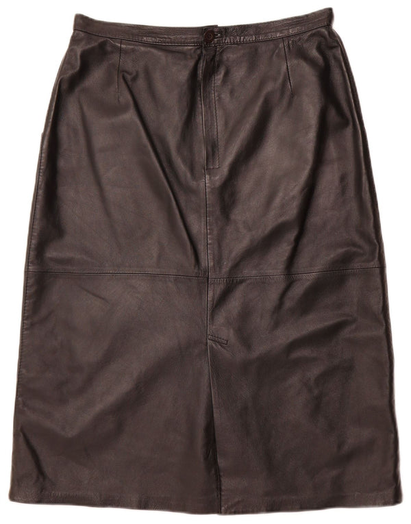 Юбка женская кожаная VINTAGE IT 44 Medium W32 Черная