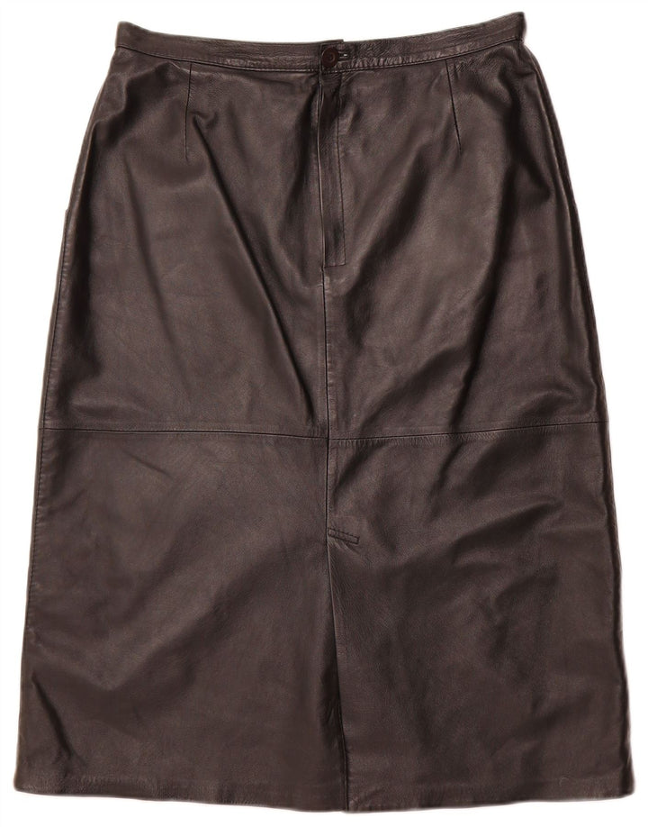 Юбка женская кожаная VINTAGE IT 44 Medium W32 Черная