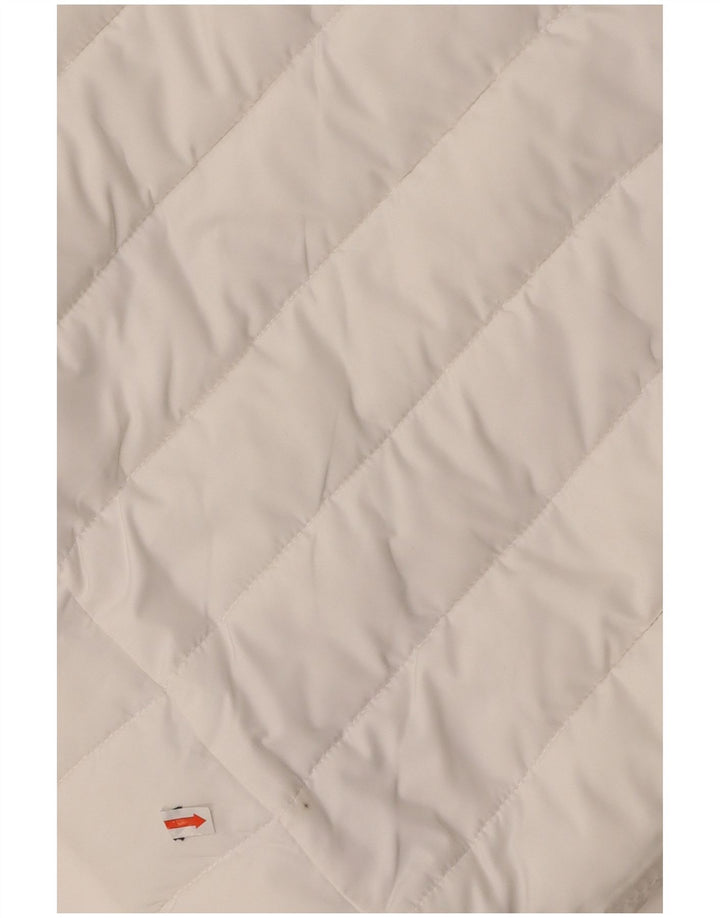 SUPERDRY Женская утепленная куртка с капюшоном UK 14, средний белый полиэстер