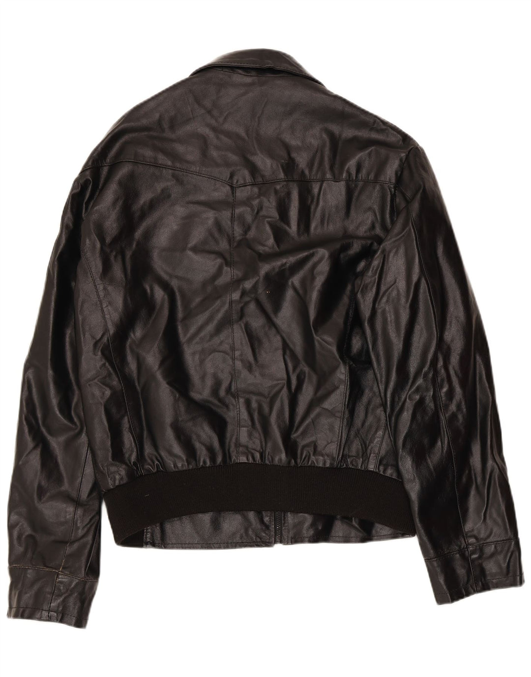 Винтажная мужская кожаная куртка UK 42 XL, черная кожа