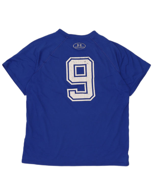 Футболка с рисунком Under Armour для мальчиков Heat Gear, топ 13–14 лет, размер XL, синяя