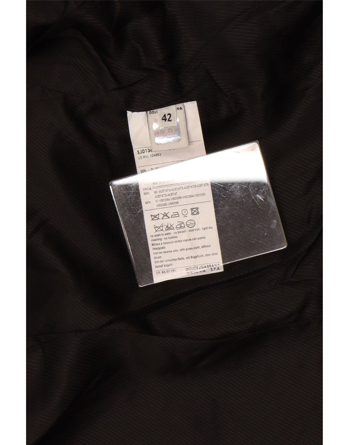 Женский пиджак на двух пуговицах Dolce & Gabbana IT 42, средний черный, полиэстер