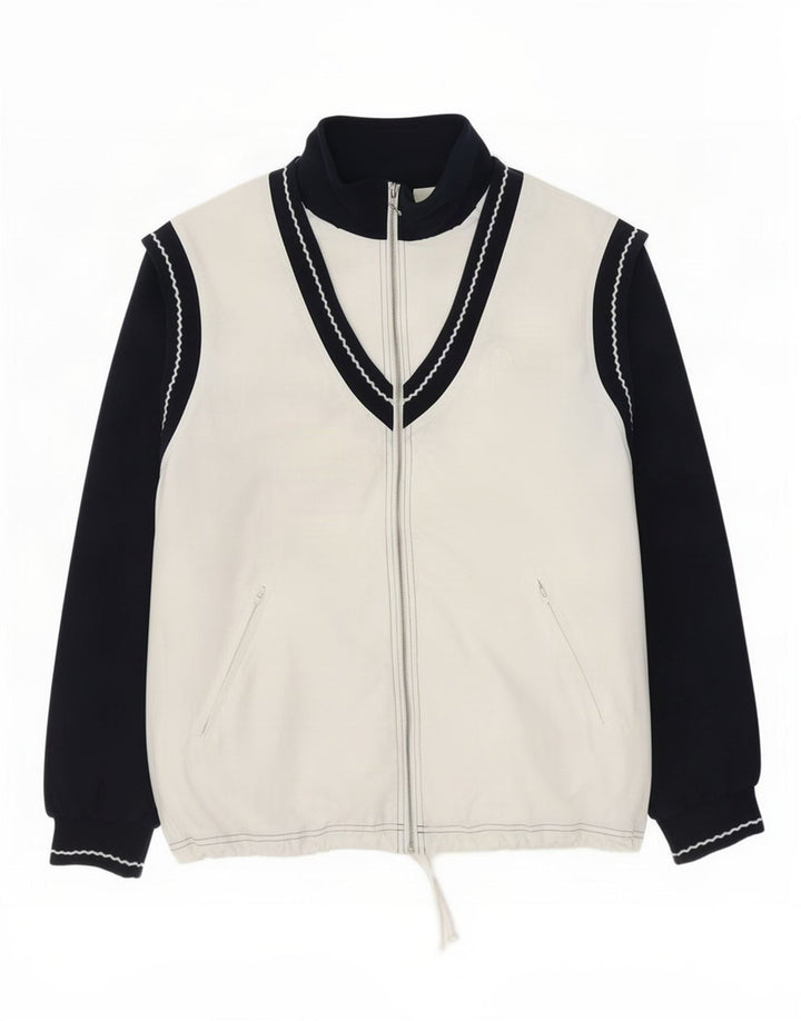 Мужская спортивная куртка Sergio Tacchini, большая белая полиэстер с цветными блоками