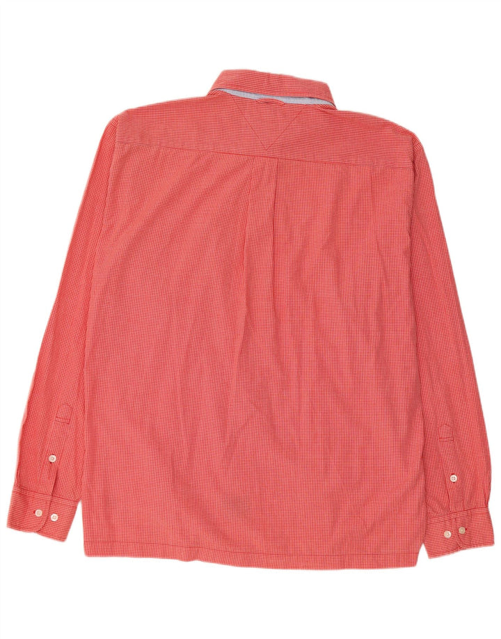 Мужская рубашка Tommy Hilfiger XL из хлопка в красную клетку