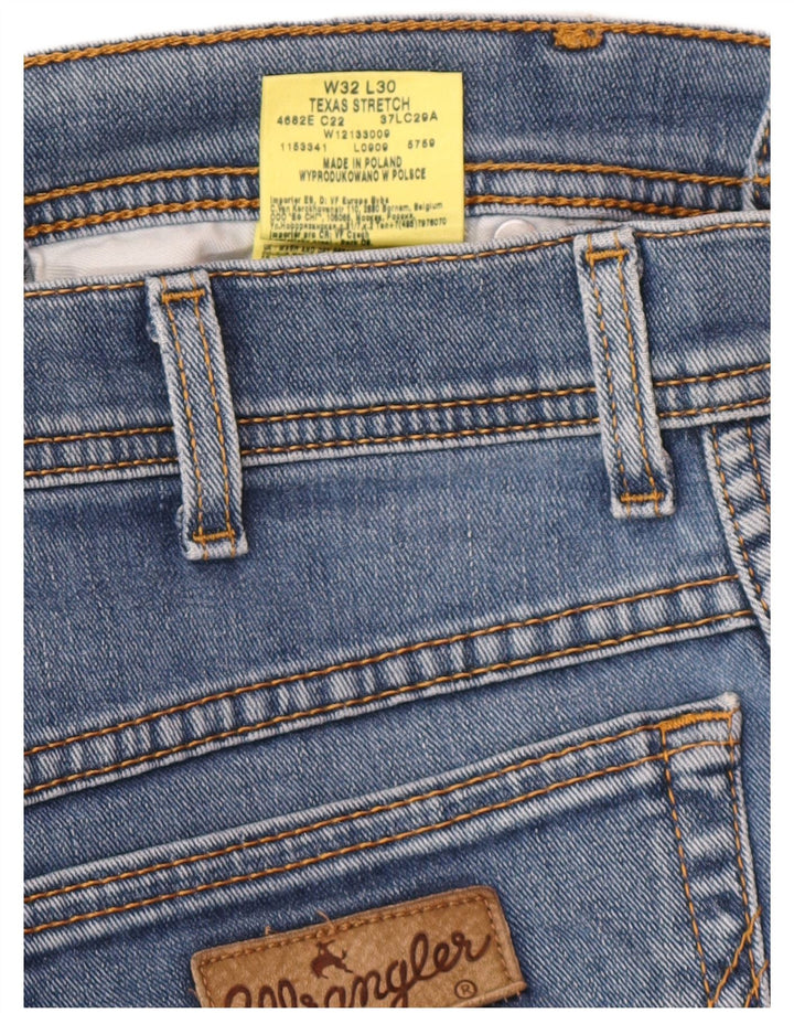 Мужские прямые джинсы WRANGLER Texas Stretch W32 L30, синий хлопок