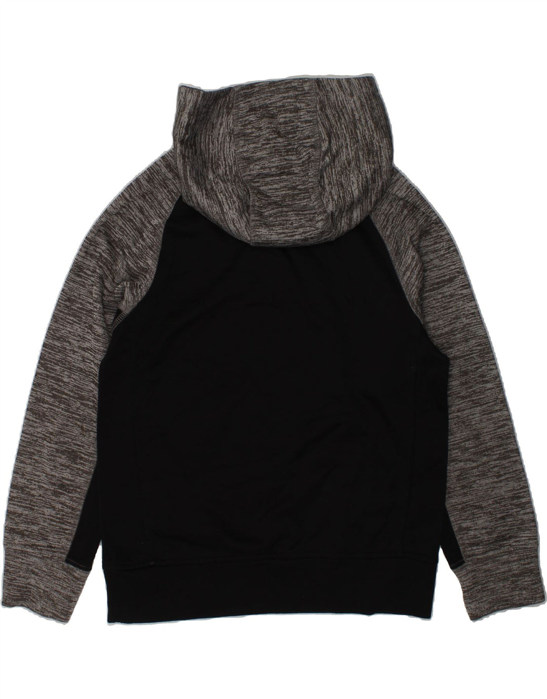 RUSSELL ATHLETIC Boys Hoodie Jumper 7-8 Years Medium Black Colourblock | Vintage Russell Athletic | Thrift | Second-Hand Russell Athletic | Used Clothing | Messina Hembry 