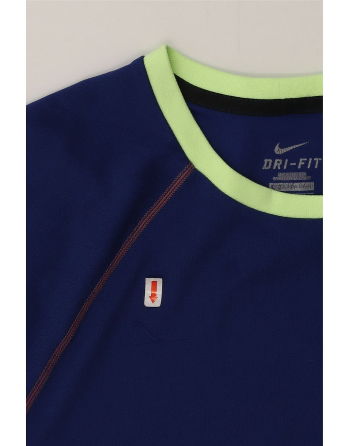 Мужская футболка NIKE Dri Fit, маленький синий полиэстер