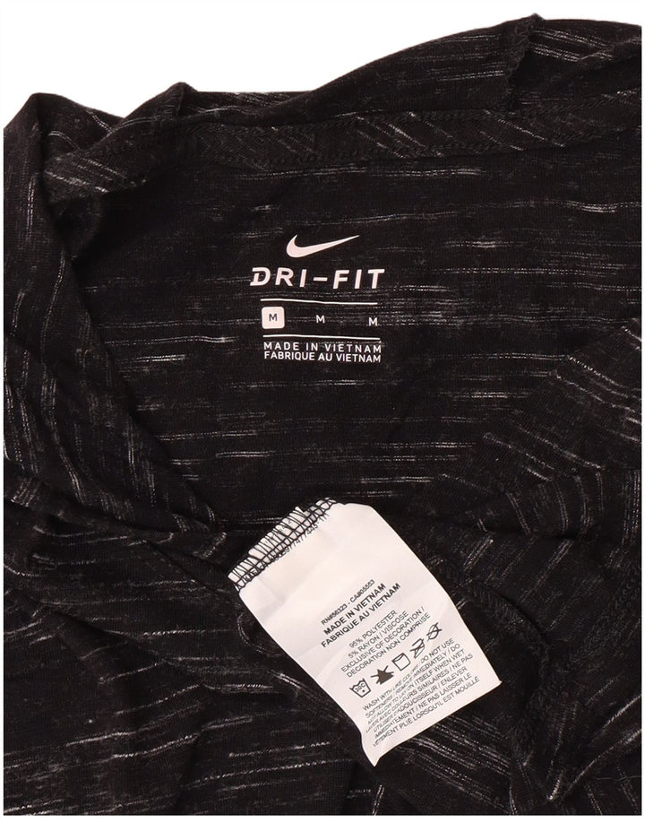 Женская футболка с капюшоном Nike Top UK 14, средний черный полиэстер с крапинками