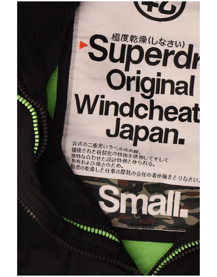 Мужская ветровка-дождевик Superdry UK 36, маленькая, черный нейлон