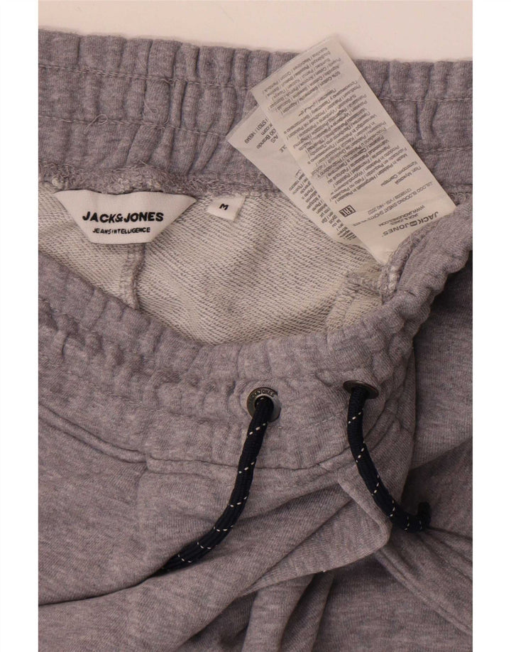 Мужские спортивные шорты с рисунком Jack & Jones, хлопок среднего серого цвета с цветными блоками