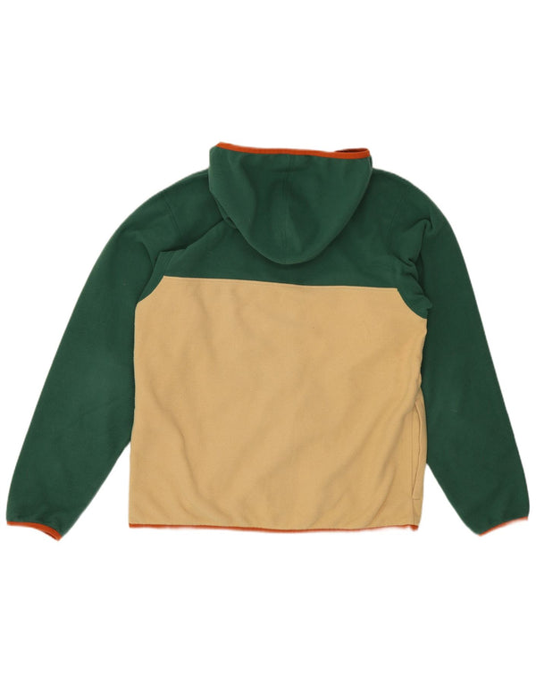 Флисовая куртка Patagonia для мальчиков с капюшоном 13–14 лет, XL, зеленая с цветными блоками