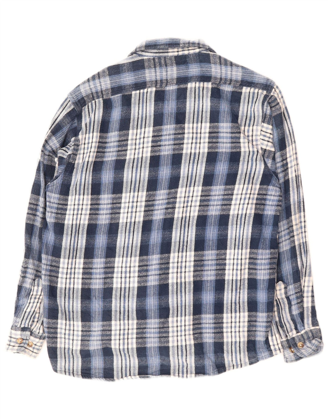 Мужская фланелевая рубашка VINTAGE, большая синяя клетка, хлопок