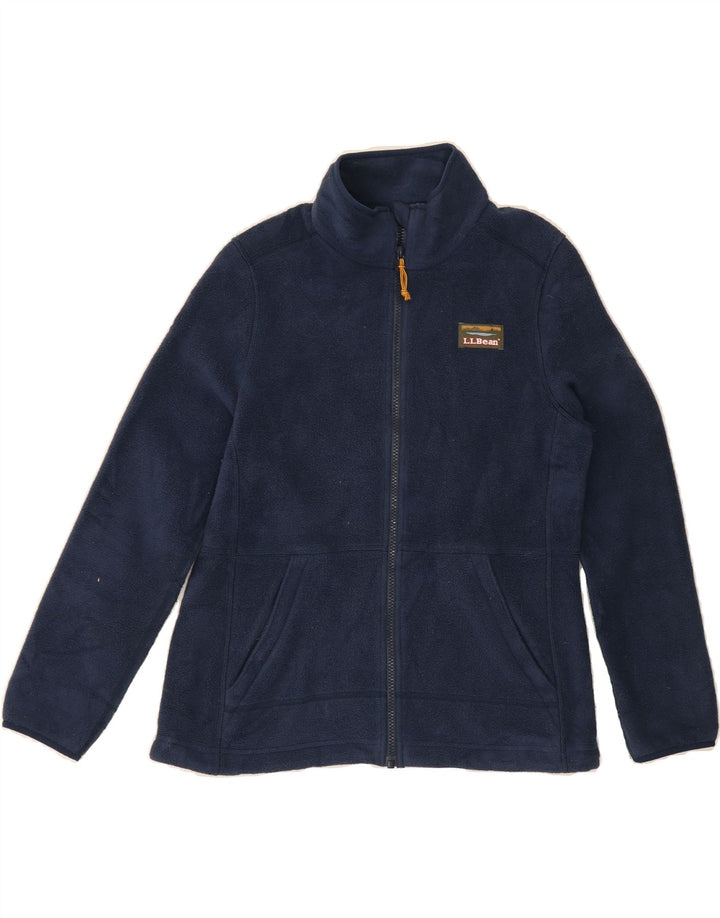 L.L.BEAN Womens Petite Fleece Jacket UK 10 Small Navy Blue Polyester Vintage L.L.Bean and Second-Hand L.L.Bean from Messina Hembry 