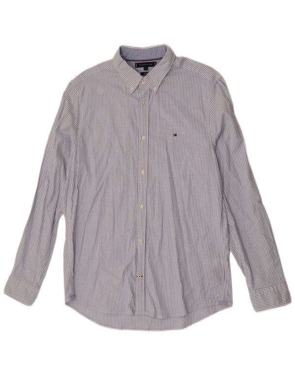 Tommy Hilfiger Мужская рубашка узкого кроя XL из хлопка в синюю полоску
