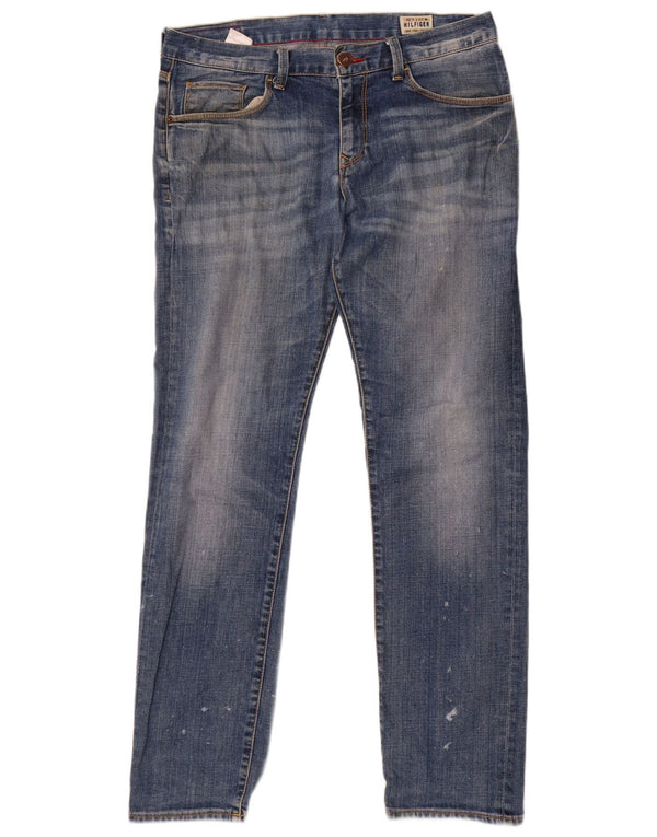 Мужские прямые джинсы Tommy Hilfiger W33 L32 синие, хлопок