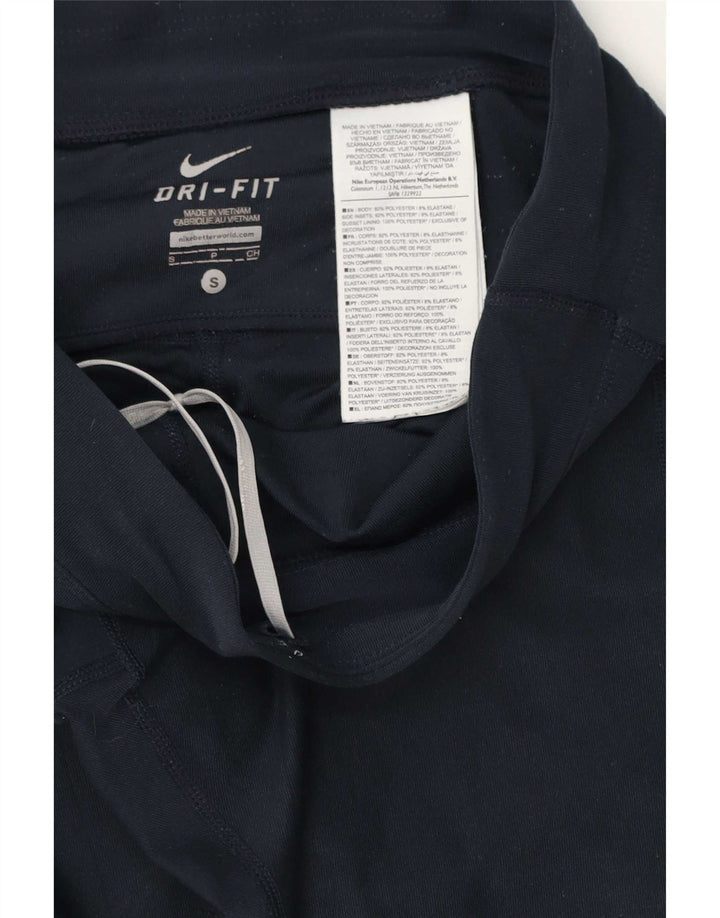 Женские леггинсы-капри Nike Dri Fit UK 10, маленькие темно-синие, полиэстер