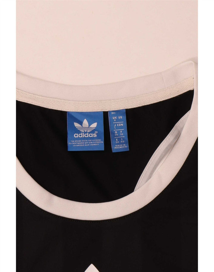 Женский жилет Adidas с графическим рисунком Top UK 8, маленький черный полиэстер