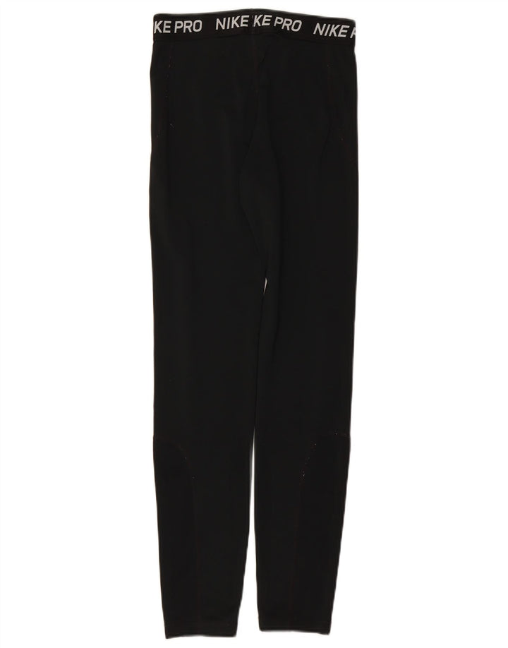 Леггинсы NIKE для девочек Dri Fit с рисунком, 13–14 лет, размер XL, черный полиэстер