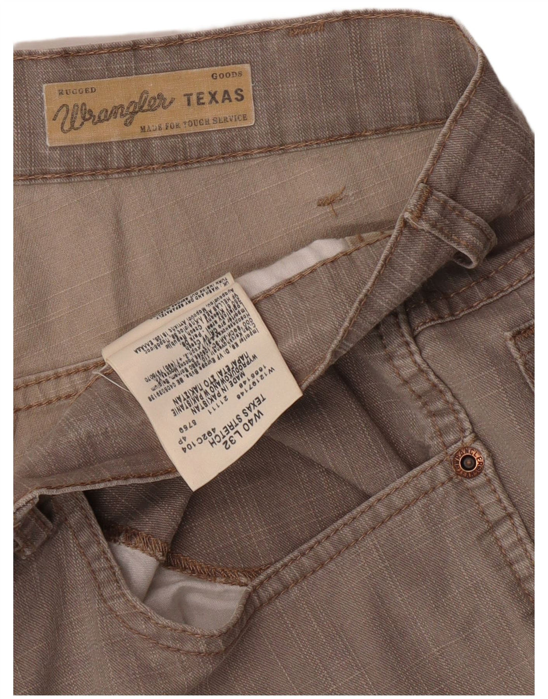 Мужские прямые повседневные брюки Wrangler Texas W40 L32, серые, хлопковые