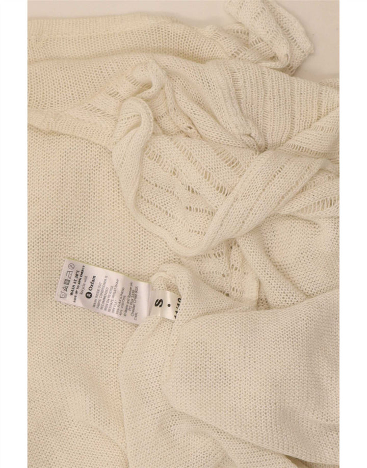 Женский открытый кардиган с оборками спереди Marks & Spencer UK 16, большой белый