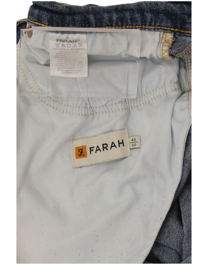 Мужские узкие джинсы Farah W40 L30, синий хлопок