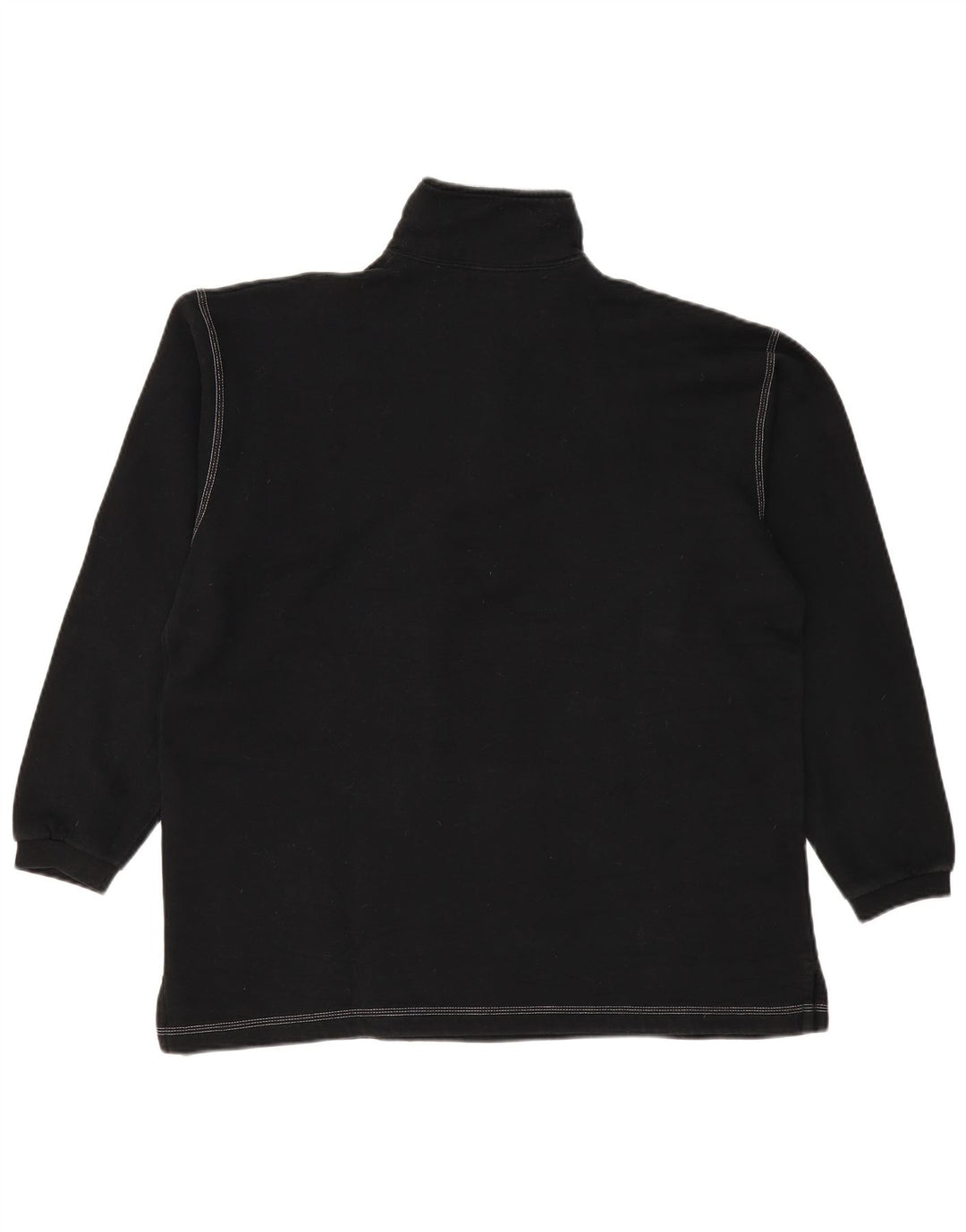 Мужской свитер с воротником на молнии CHAMPION, большой черный хлопковый джемпер