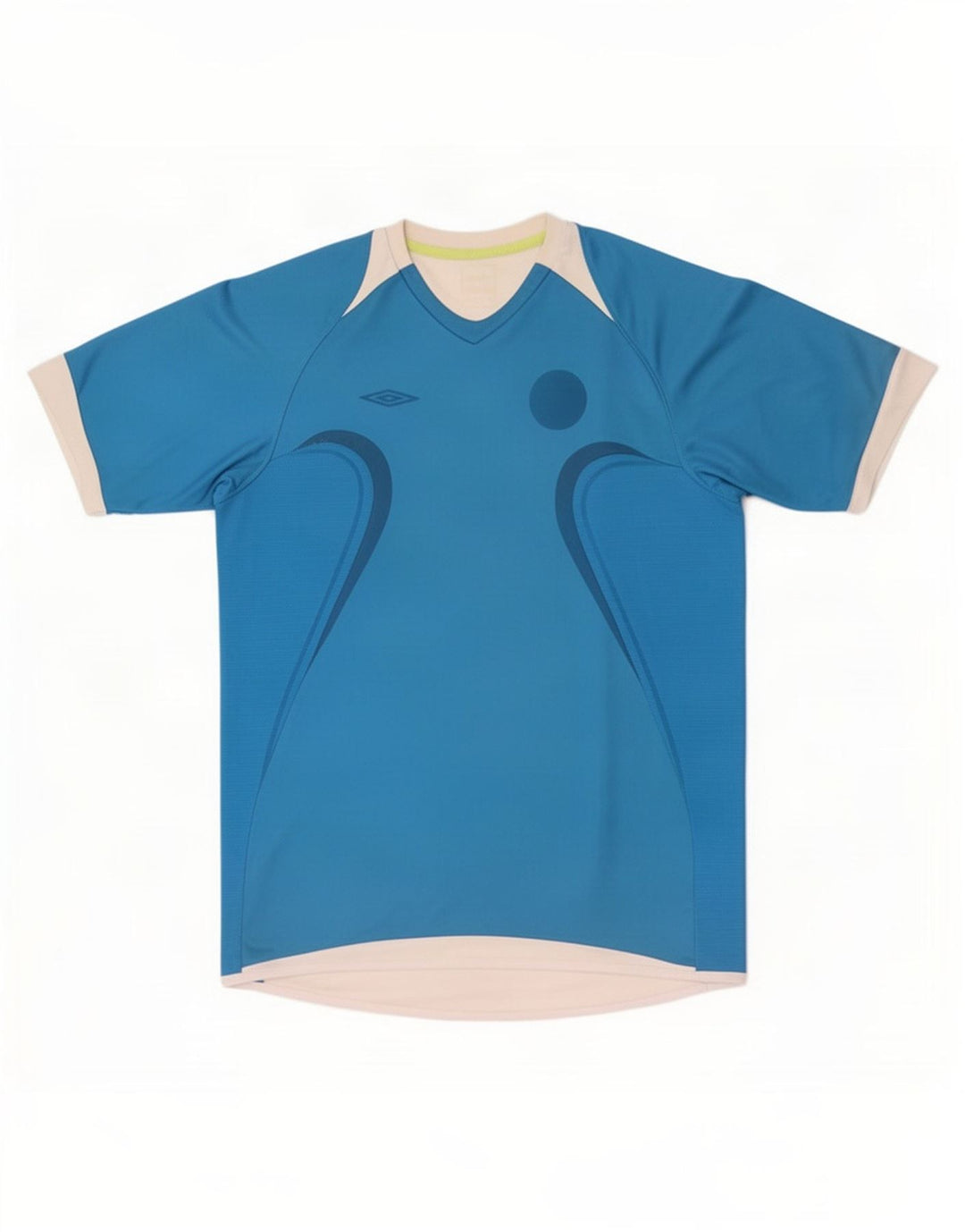 Мужская футболка Umbro, верх, средний синий, полиэстер с цветными блоками