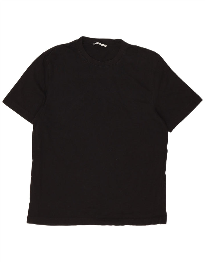 Мужская футболка ZARA Top XL, черный хлопок