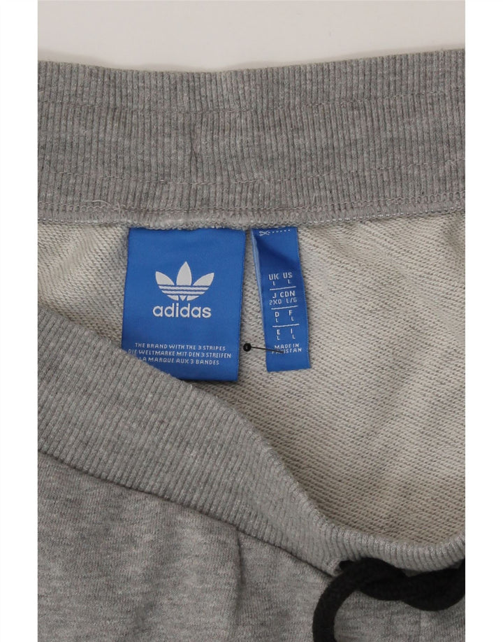 Мужские спортивные шорты Adidas большие серые в крапинку