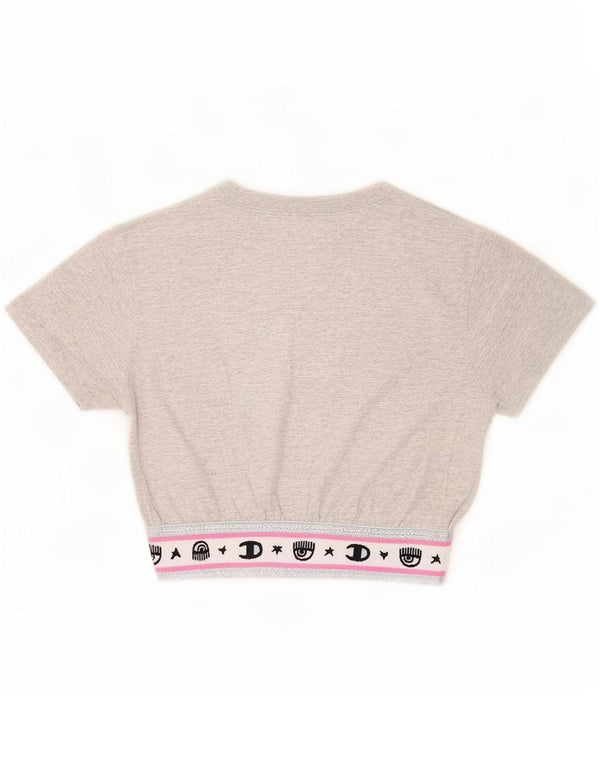 Женская футболка с рисунком Champion Chiara Ferragni Top UK 12 Medium Grey