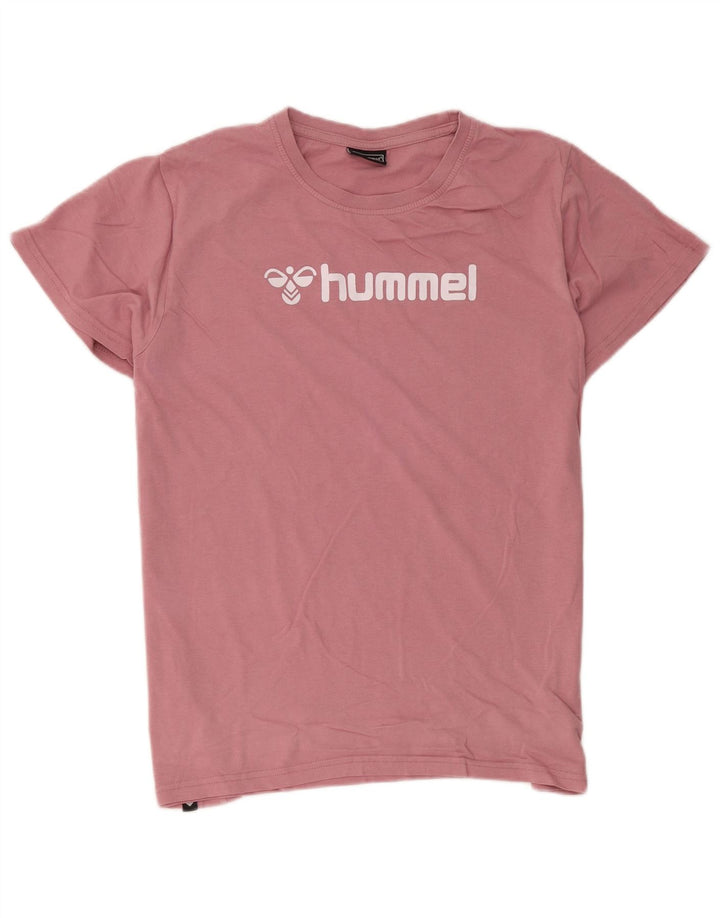 Мужская футболка с рисунком Hummel, большая розовая