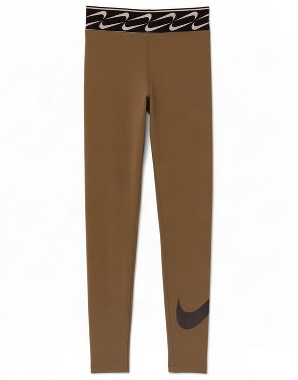 Женские леггинсы с рисунком Nike UK 4 XS, хлопок с цветными блоками цвета хаки