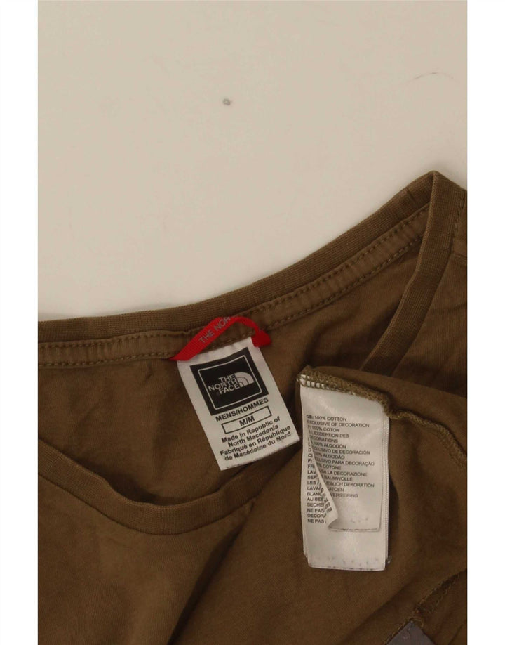 Мужская футболка с рисунком The North Face, средний цвет, хаки, хлопок
