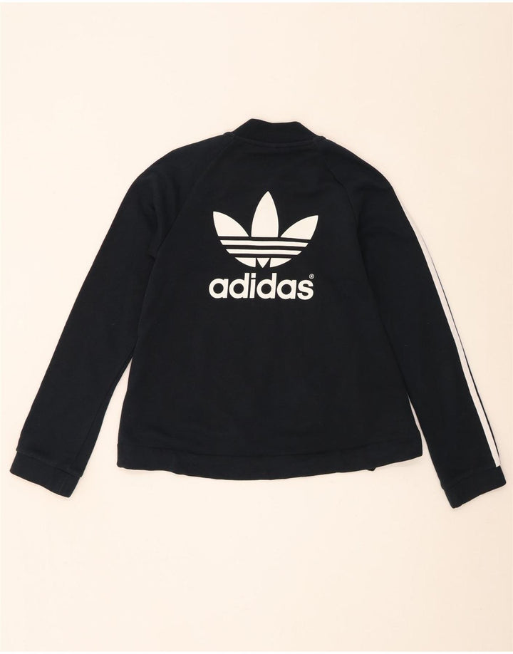 Женский спортивный костюм Adidas с графическим рисунком, верхняя куртка UK 8, маленький черный хлопок